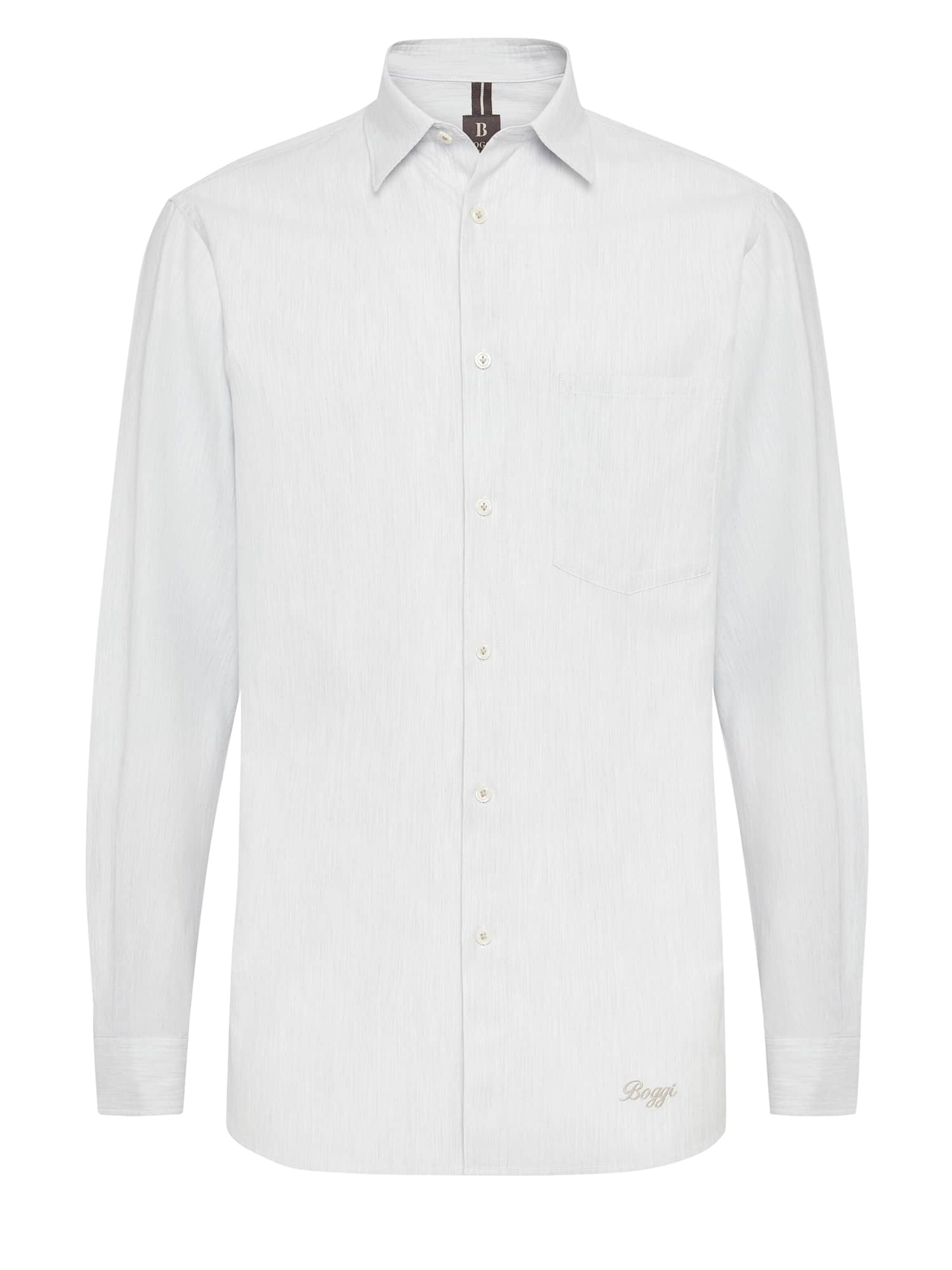 Boggi Milano Regular fit Риза в сиво: отпред