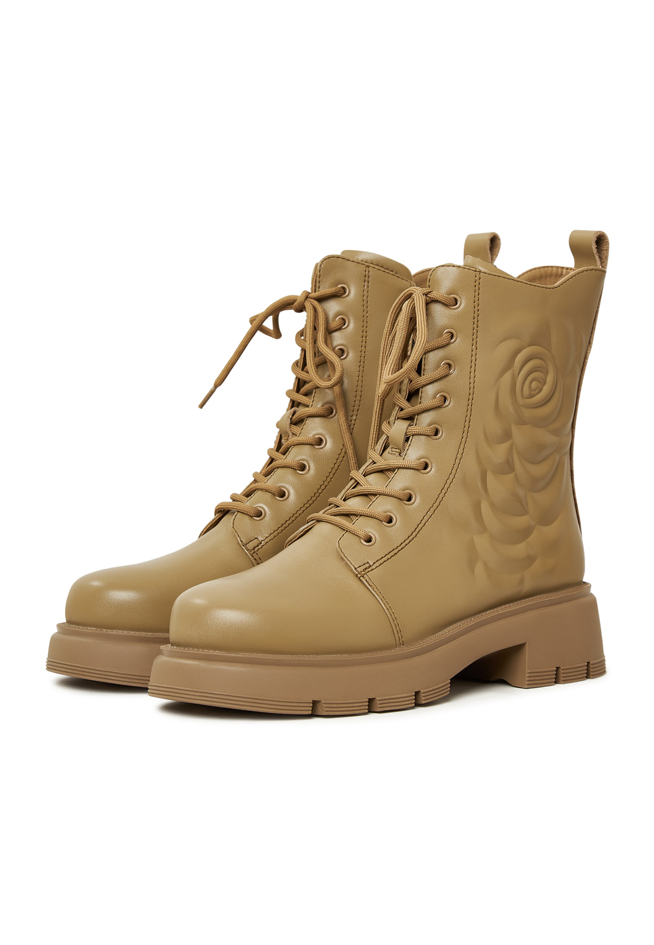 CESARE GASPARI Schnürstiefelette in Grün