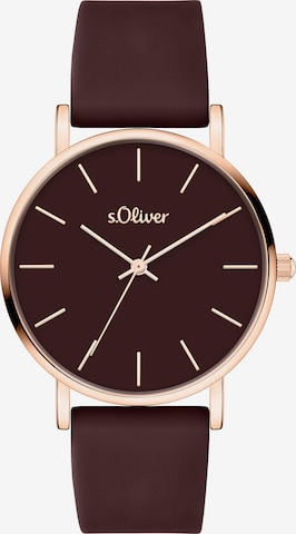 s.Oliver Uhr in Braun: Vorderseite