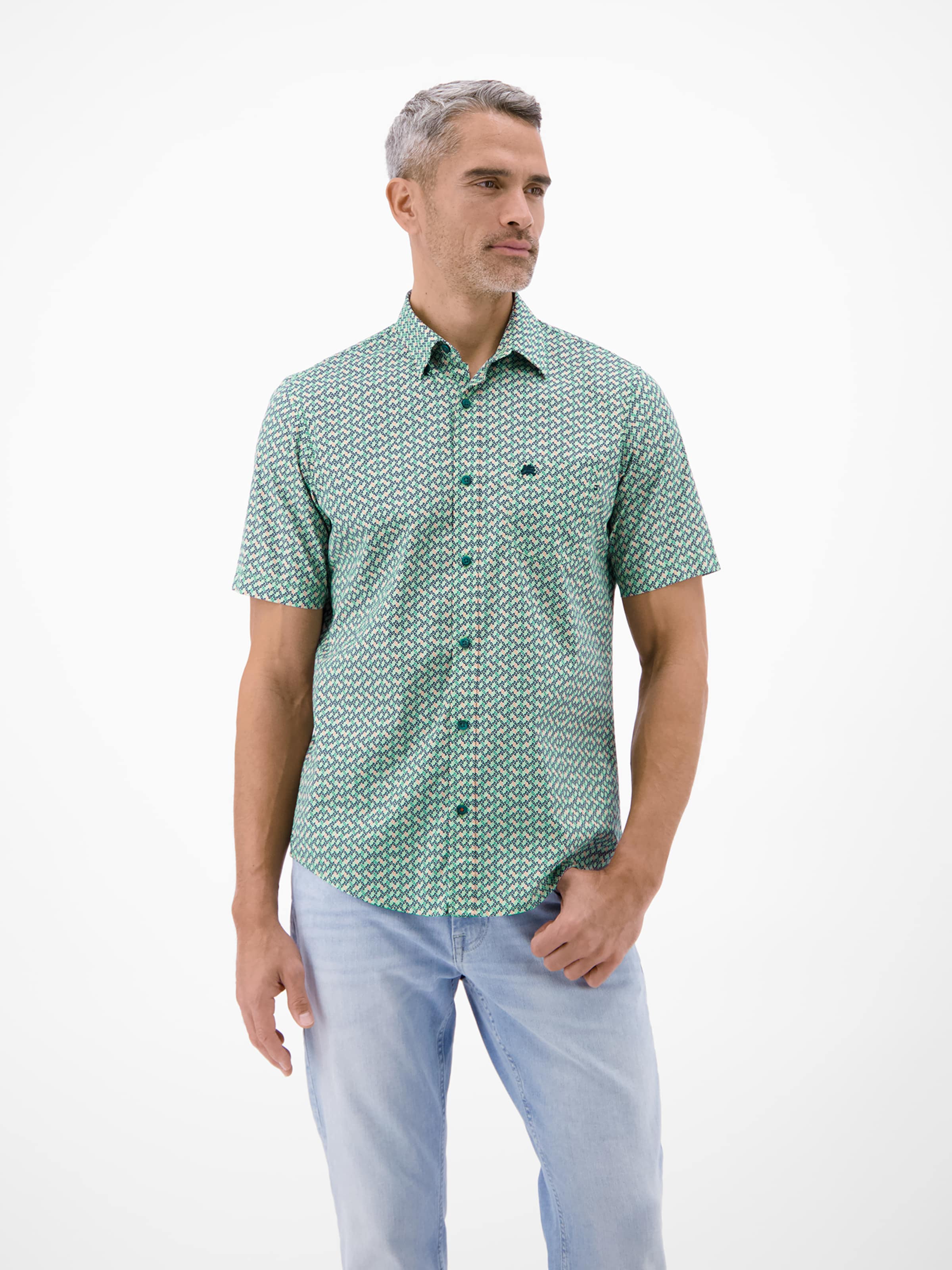 LERROS Regular fit Button Up Shirt in Green