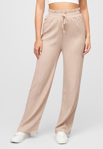 Wide leg Pantaloni 'Sommer' di Cloud5ive in beige: frontale