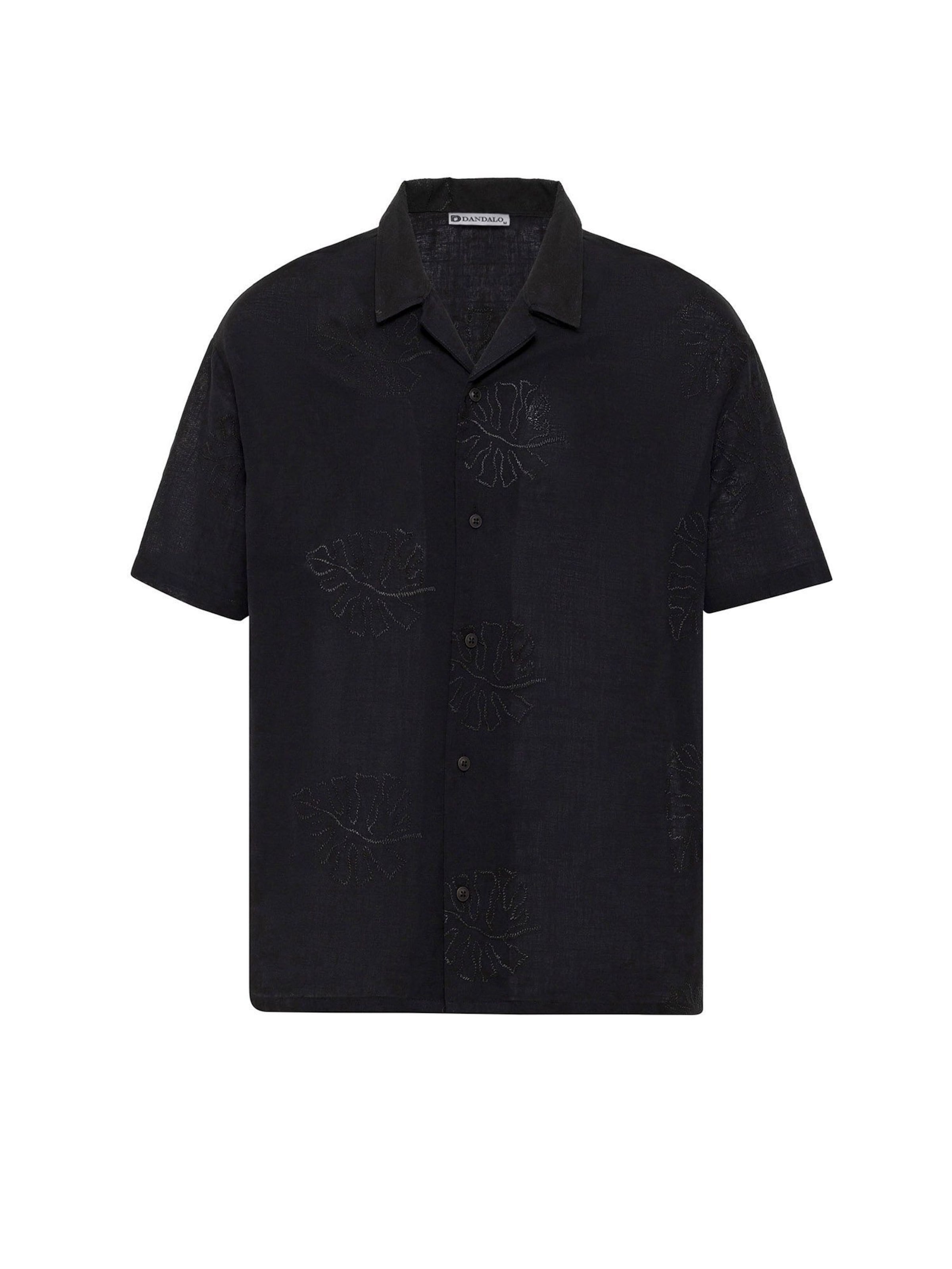 melns Dandalo Komforta piegriezums Krekls: no priekšpuses