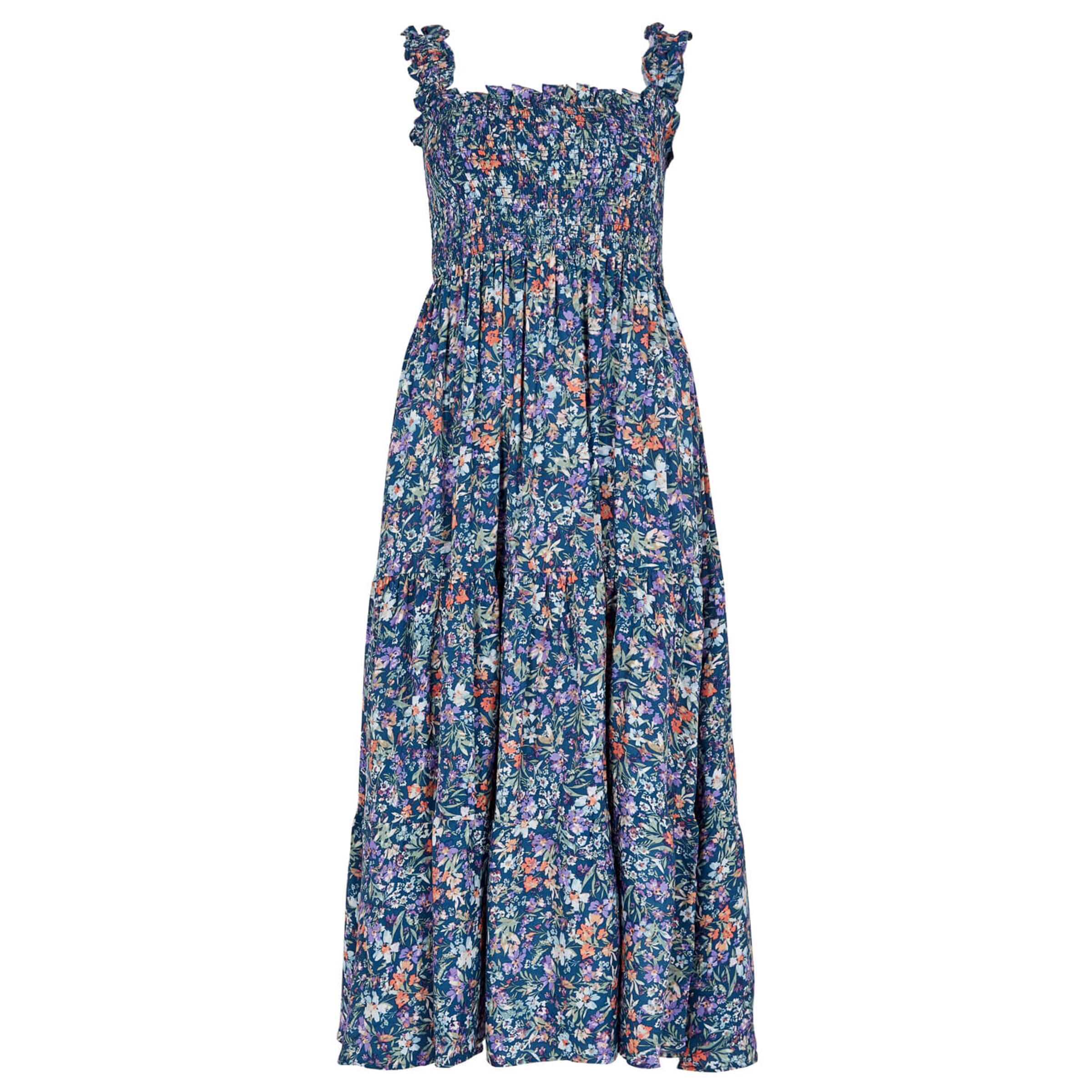 Robe Apricot en bleu : devant