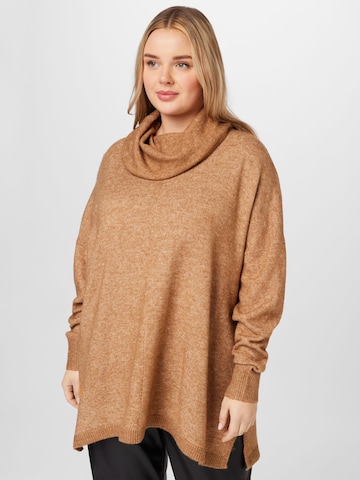 Pull-over EVOKED en marron : devant