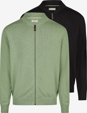 redmond Strickjacke 'Basic' in Grün: Vorderseite