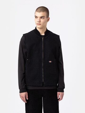 DICKIES Vest 'Duck' in Black: front