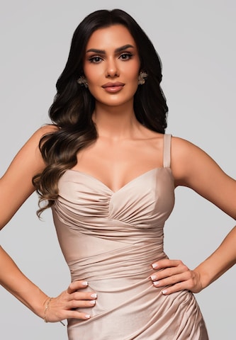 Ombre Avondjurk in Beige