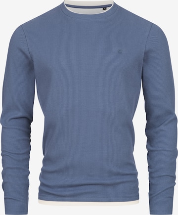 INDICODE JEANS Shirt 'Valwald' in Blauw: voorkant