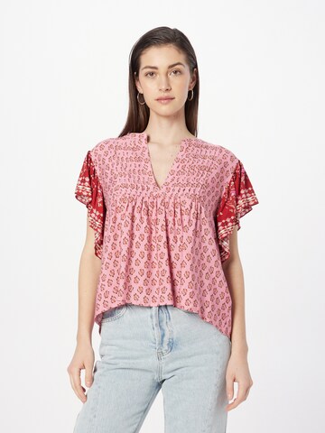 Lollys Laundry Blouse 'Isabel' in Pink: front