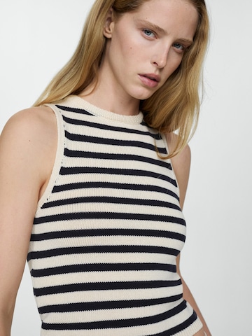 MANGO Knitted Top 'ELIOT' in Blue