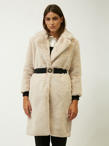 Influencer Winter Coat in Beige: front