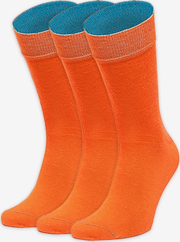 Von Jungfeld Socks in Orange: front