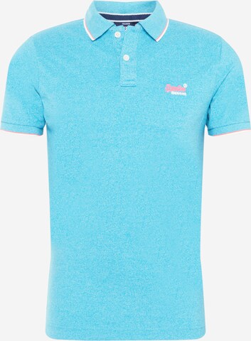 Superdry Tapered Shirt 'POOLSIDE' in Blauw: voorkant