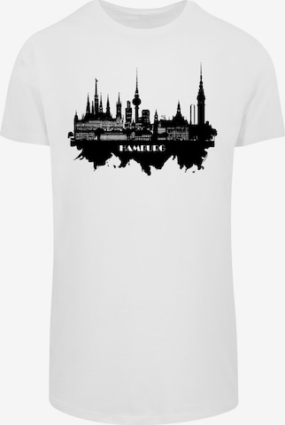 F4NT4STIC Shirt 'Cities Collection - Hamburg skyline' in Weiß: predná strana