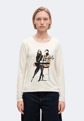 T-shirt monari en blanc : devant