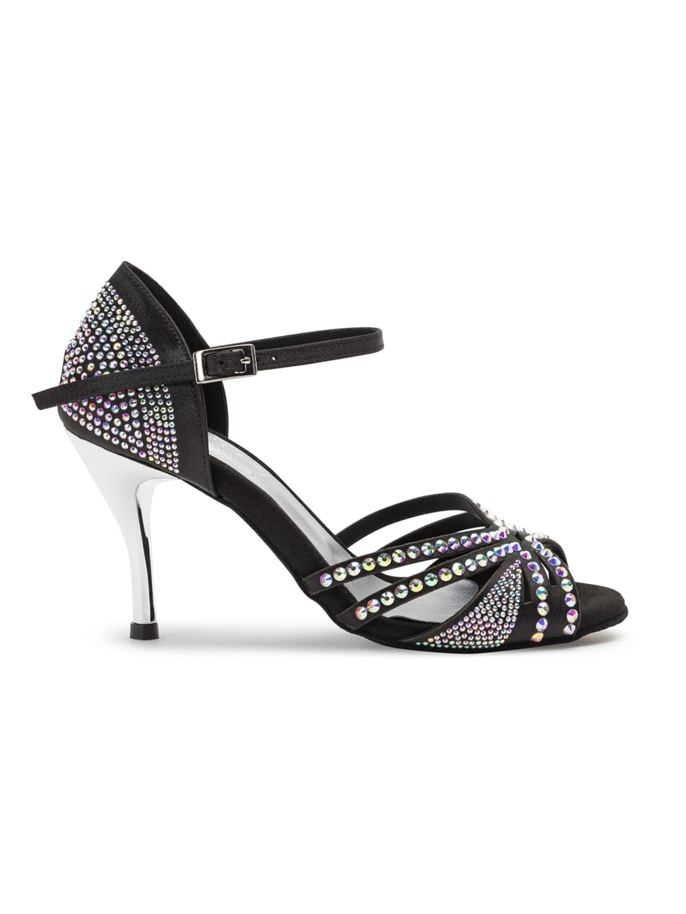 Dancing Queens Pumps 'Sparkle Shine Tanzschuhe Satin - Absatz 8.0 cm thin'‌‌‌ in Schwarz: Vorderseite