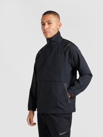 UNDER ARMOUR Sports jacket 'Unstoppable LC' in Black: front