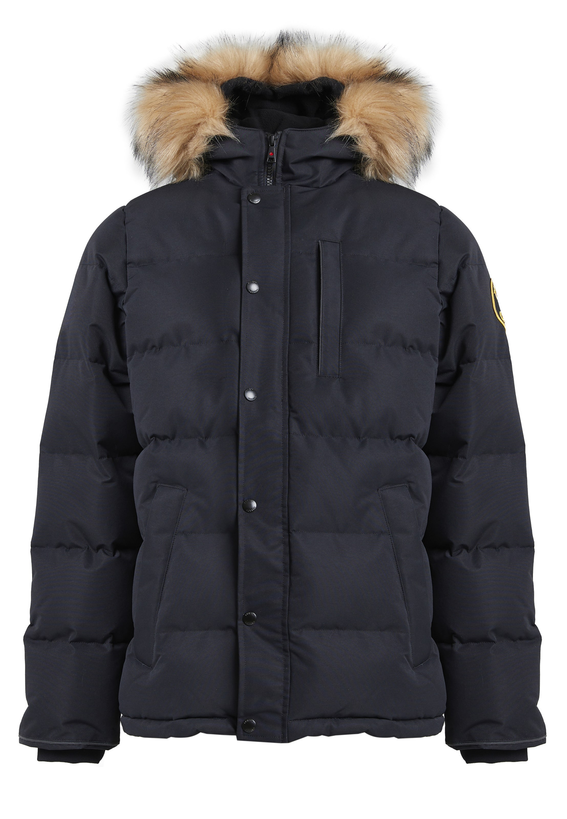 Veste d’hiver Zavetti Canada en noir : devant