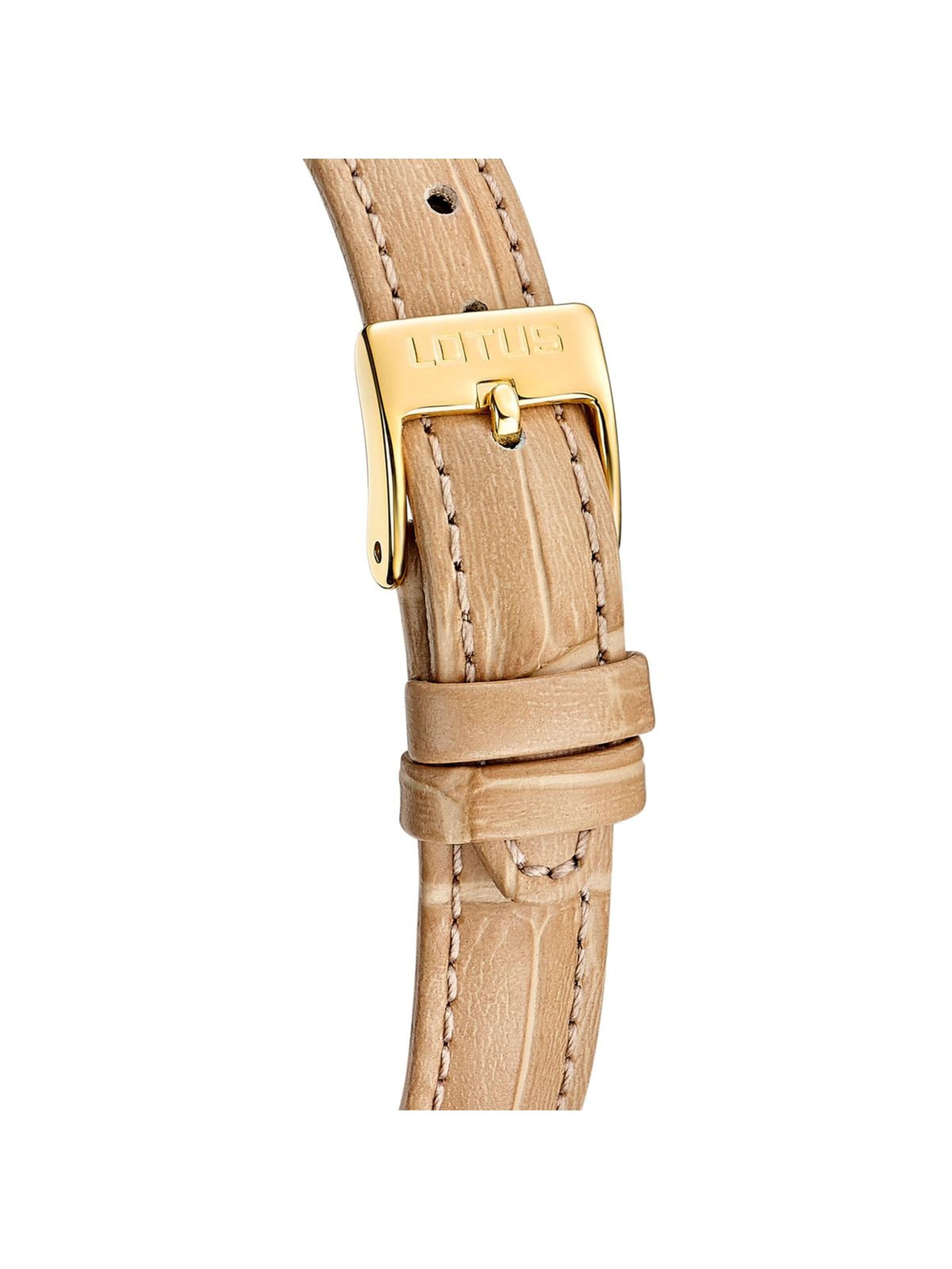 Lotus Analoog horloge in Goud