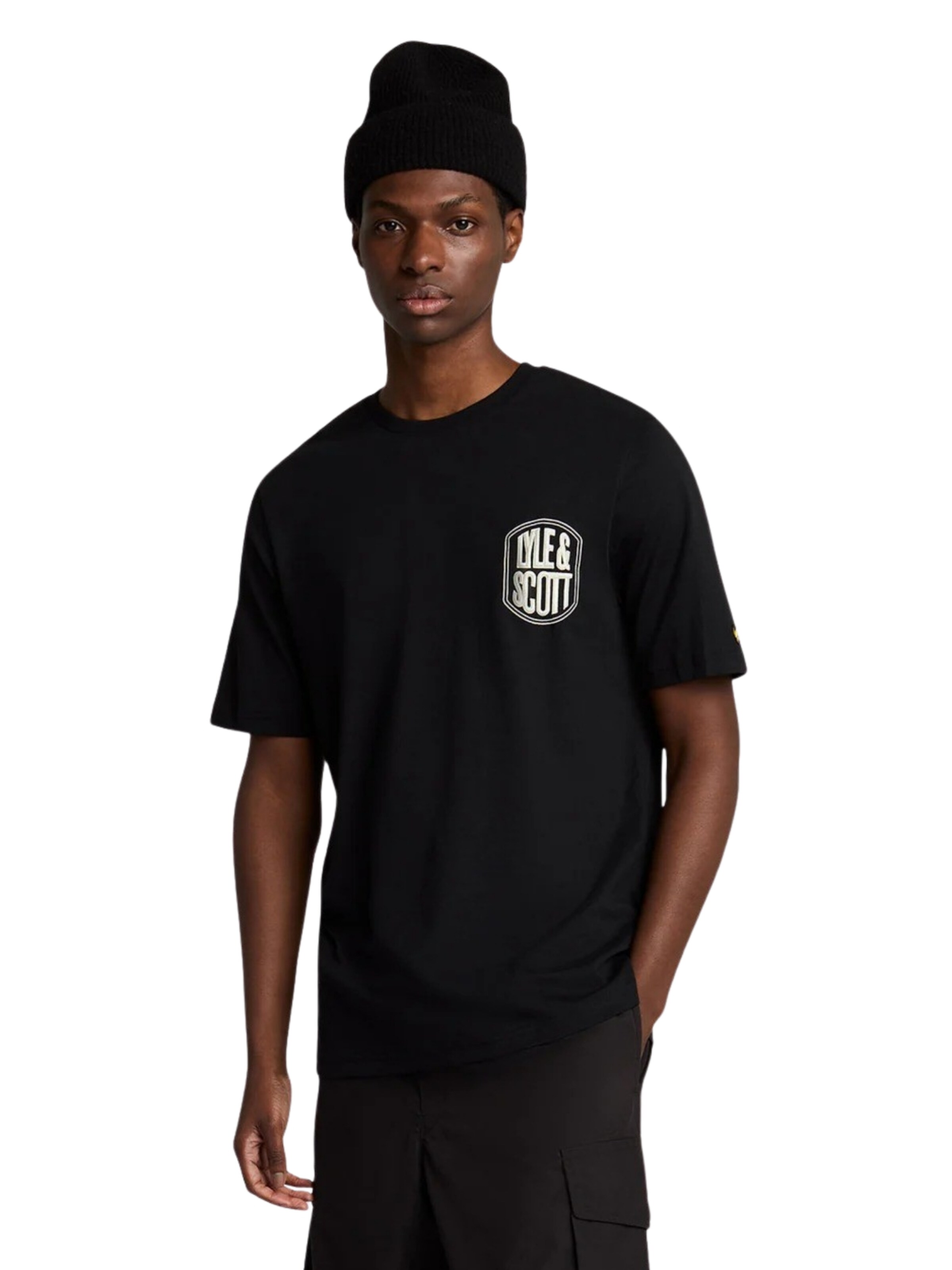 Lyle & Scott Shirt in Zwart: voorkant