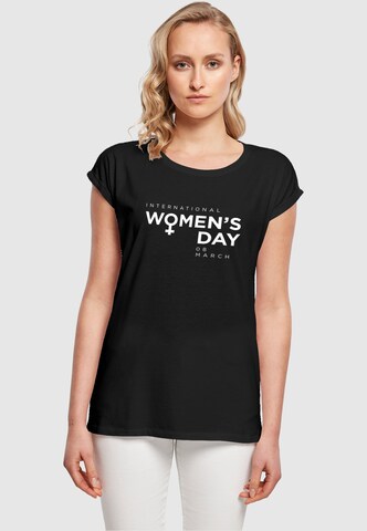 Merchcode Shirt 'WD - International Women's Day 2' in Zwart: voorkant