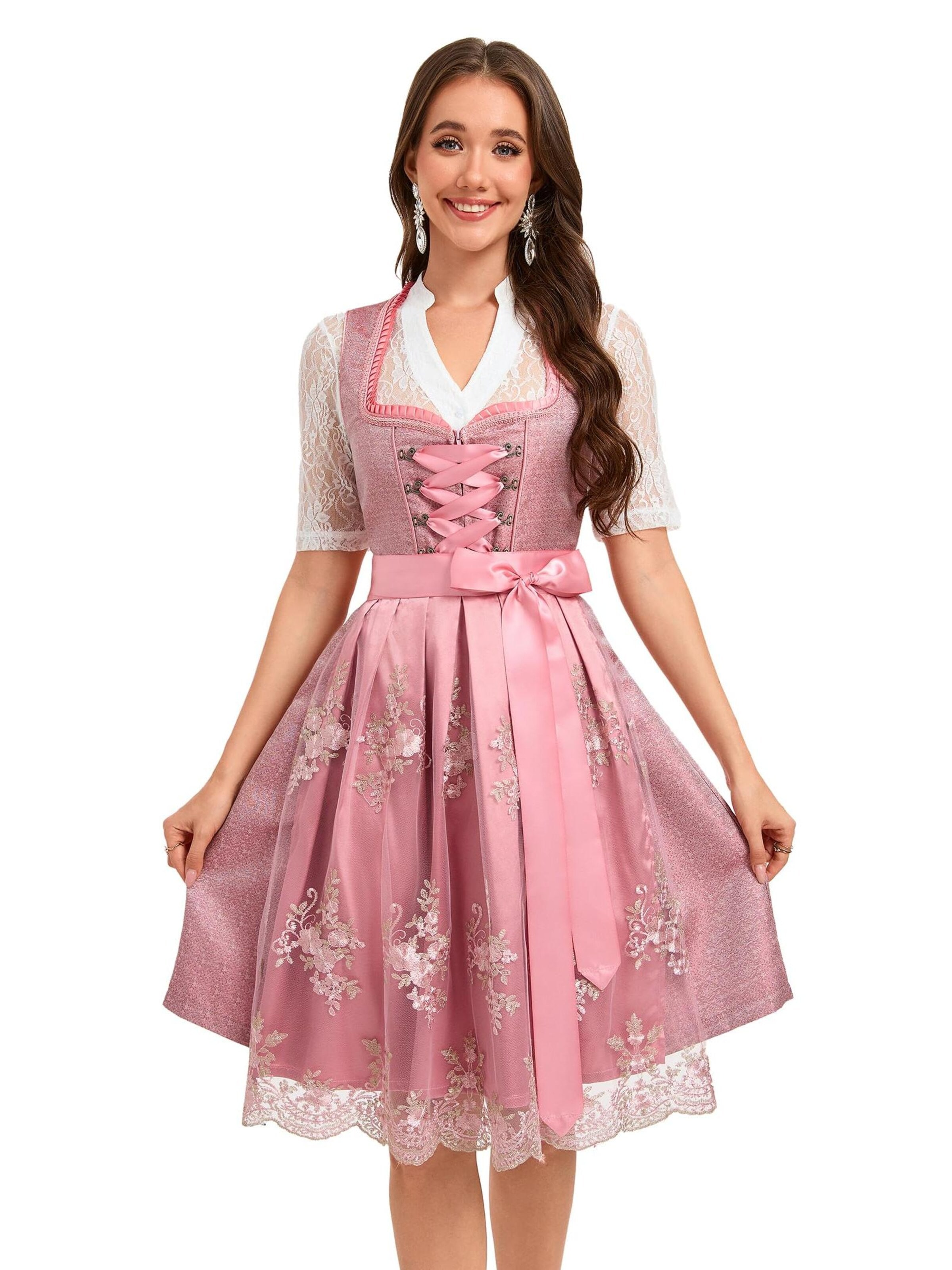 Yesfashion Dirndl‌‌‌‌‌ in Pink: Vorderseite
