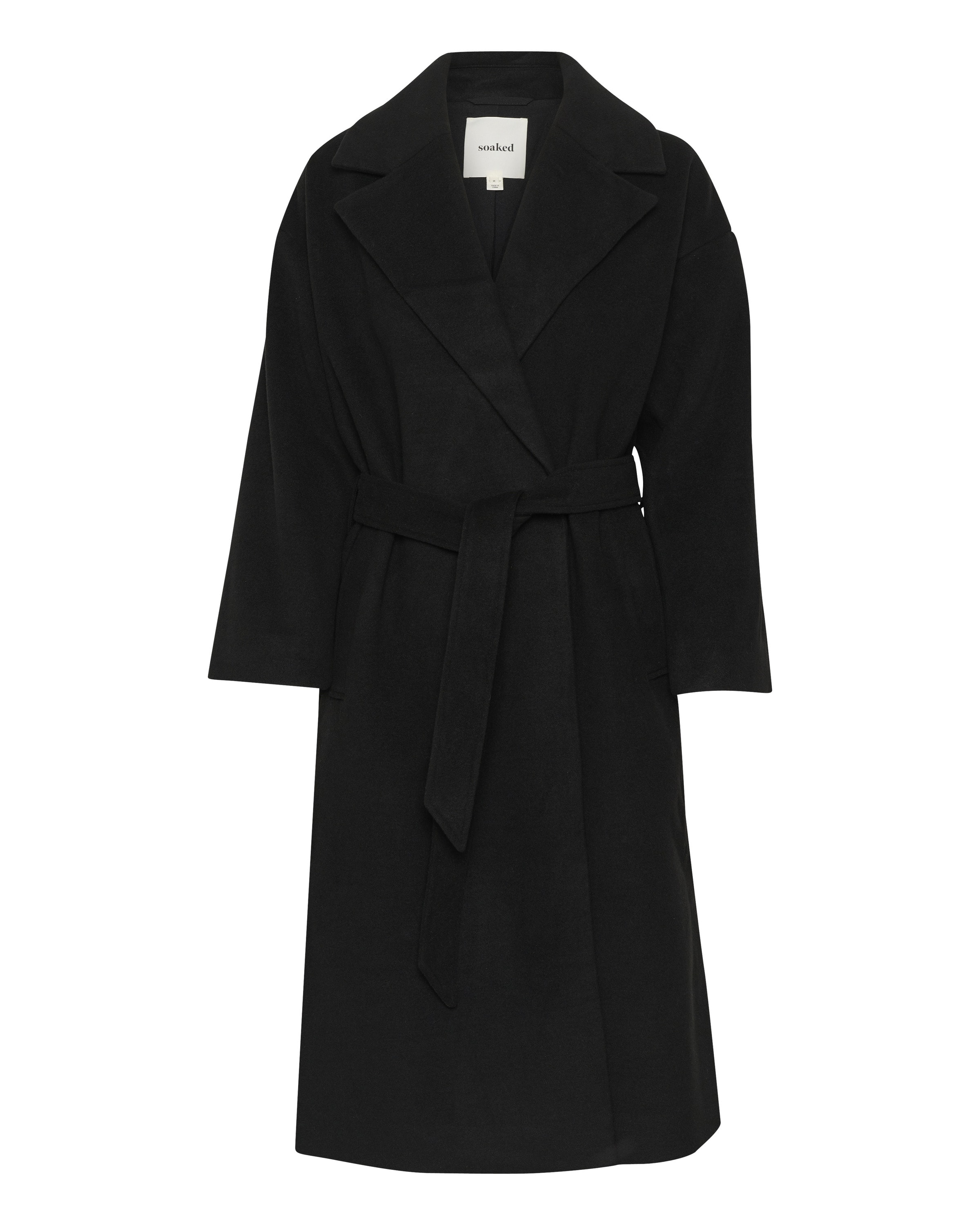 SOAKED IN LUXURY Φθινοπωρινό και ανοιξιάτικο μπουφάν 'Rubie' σε μαύρο: μπροστά