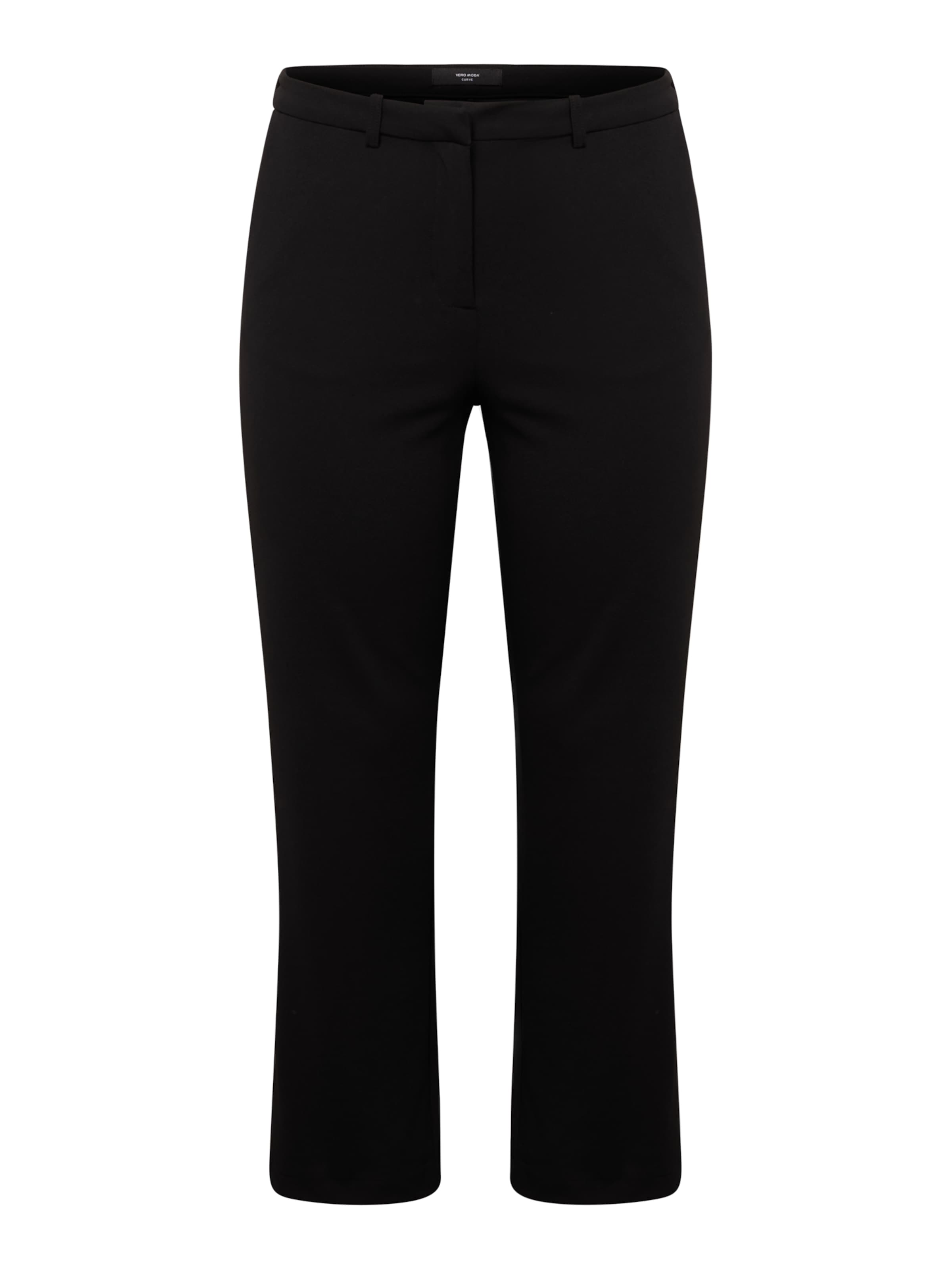 Vero Moda Curve Regular Trousers 'Zamira' in Black: front