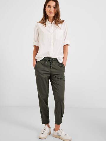 CECIL Slim fit Trousers 'Tracey' in Green