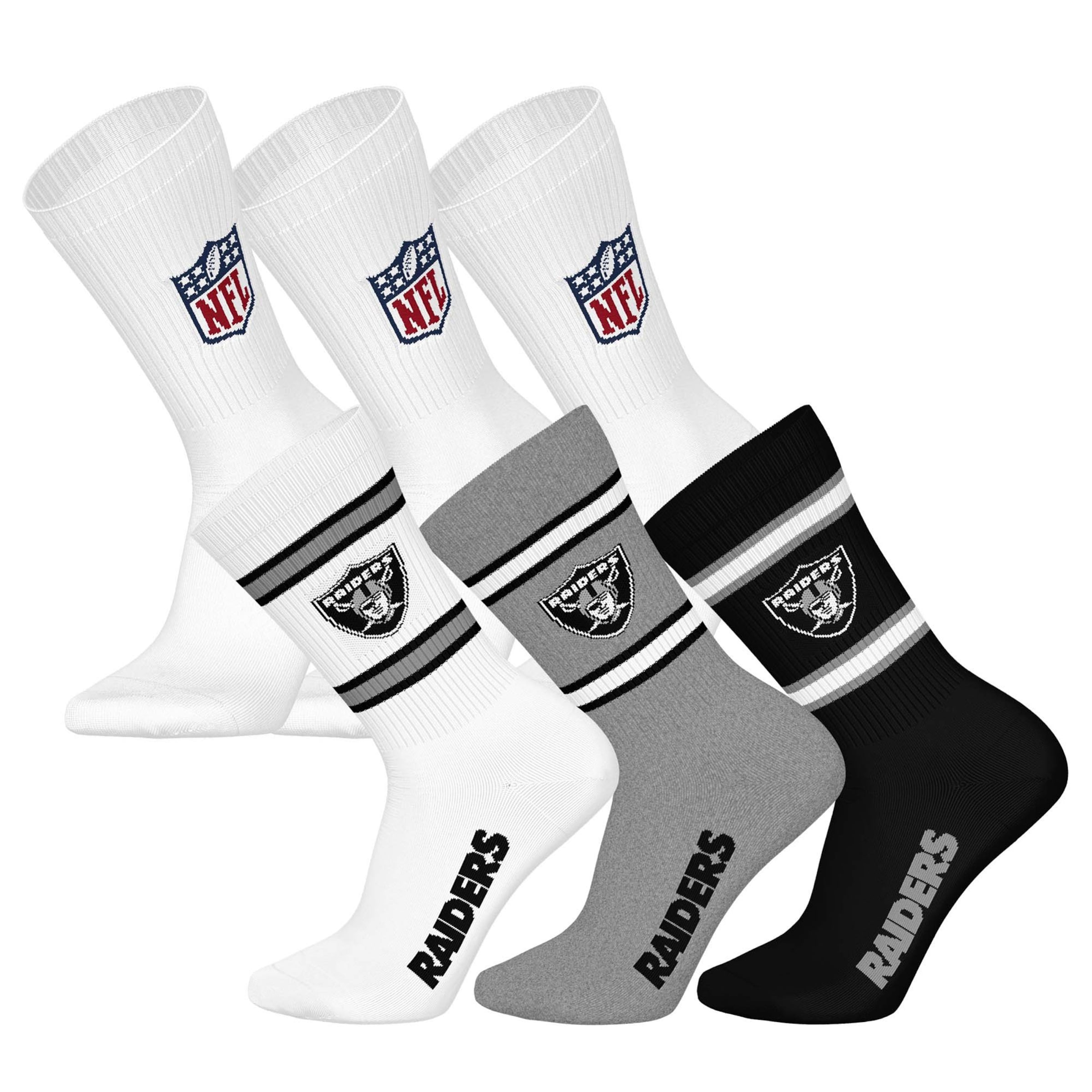 NFL Socks in Grey: front
