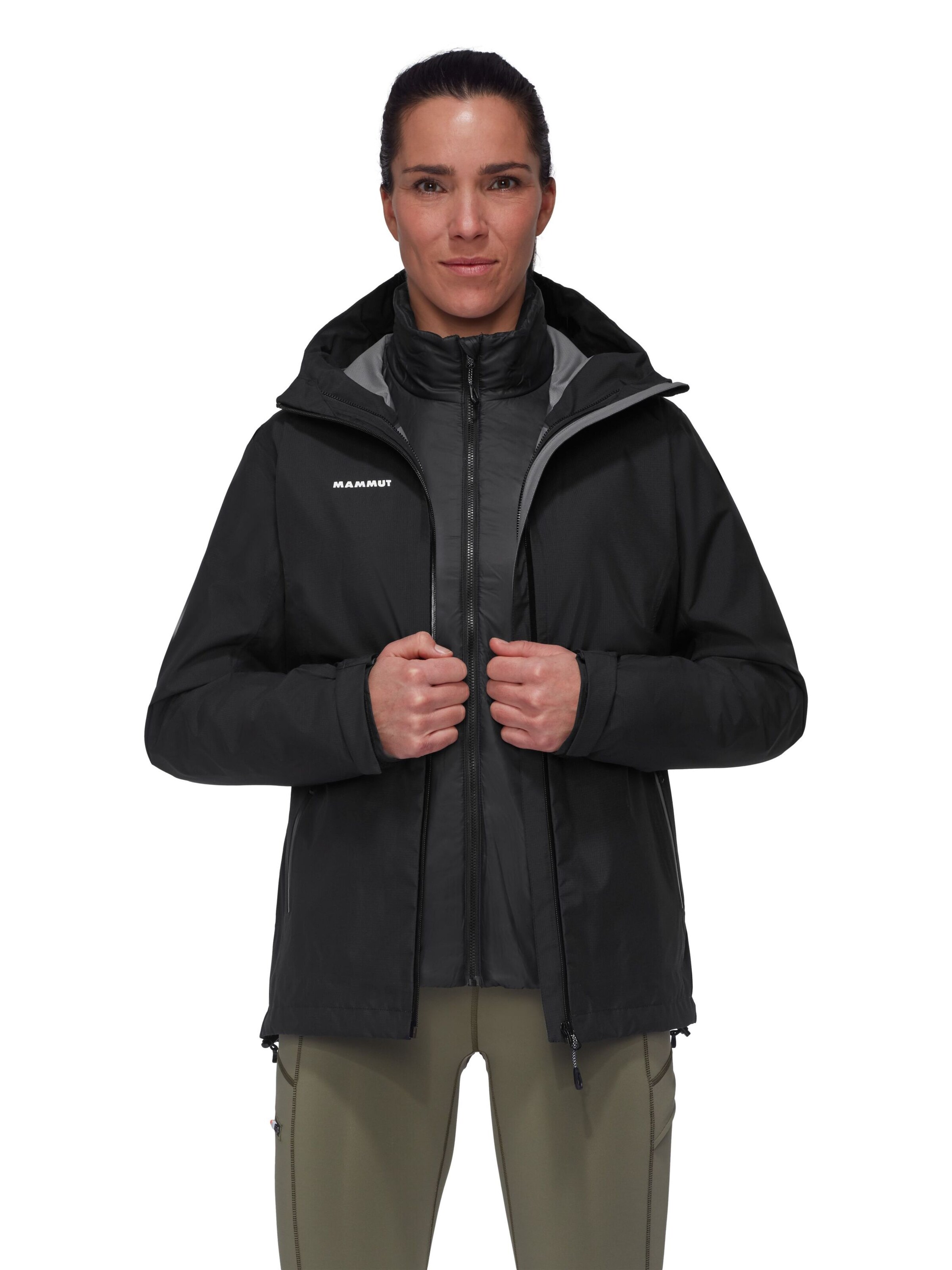 MAMMUT Outdoorjacke ‘Alto Light’ in Schwarz: Vorderseite