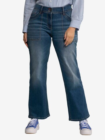 Ulla Popken Bootcut Jeans 'Mary' in Blauw: voorkant