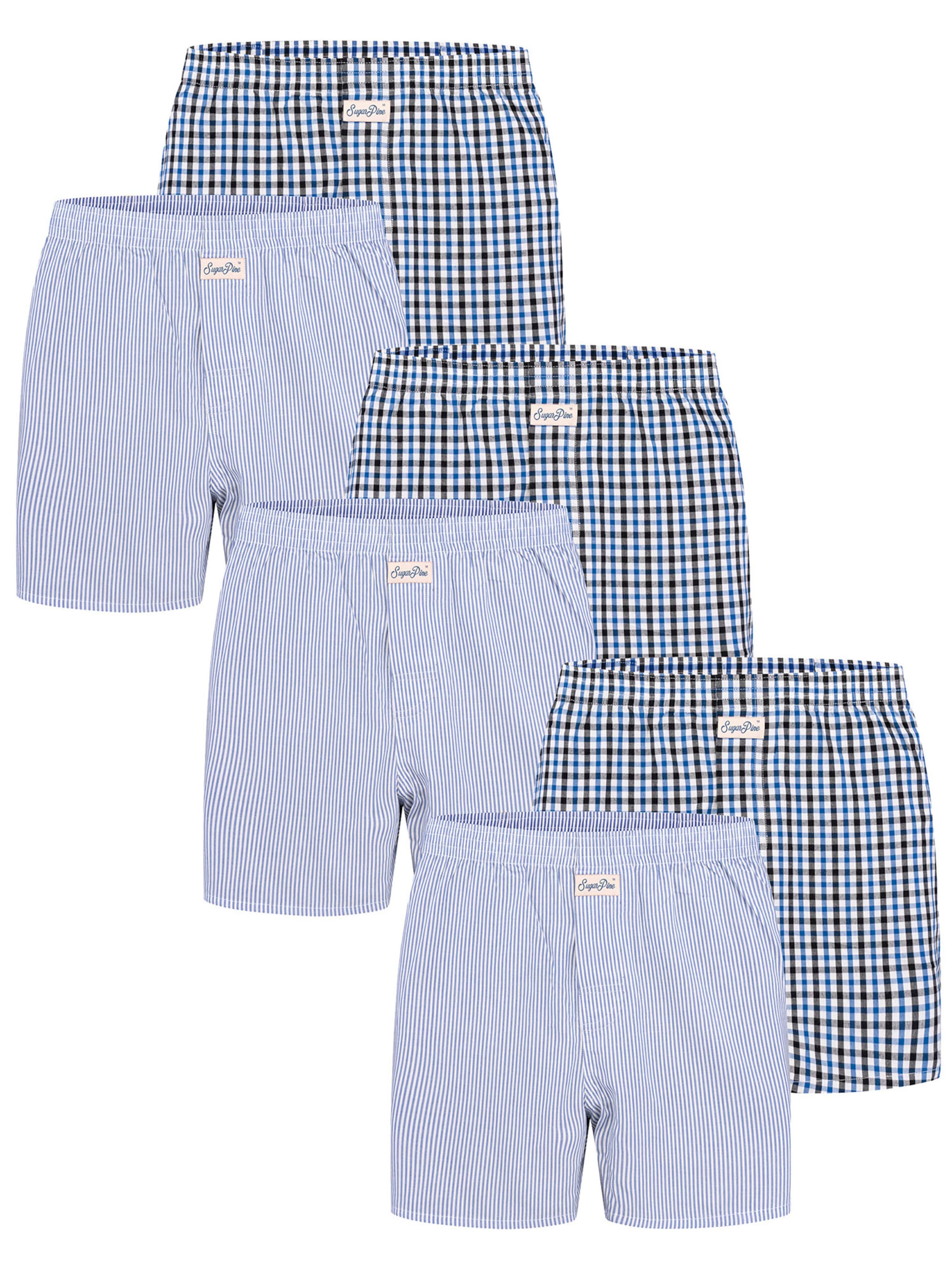 Sugar Pine Boxers ' Mix Karos ' en L en bleu / bleu clair / mélange de couleurs, Vue avec produit
