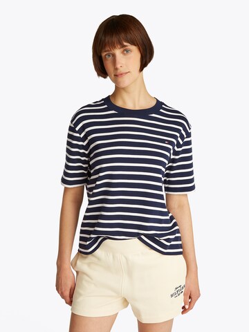 TOMMY HILFIGER T-shirt i blå: framsida
