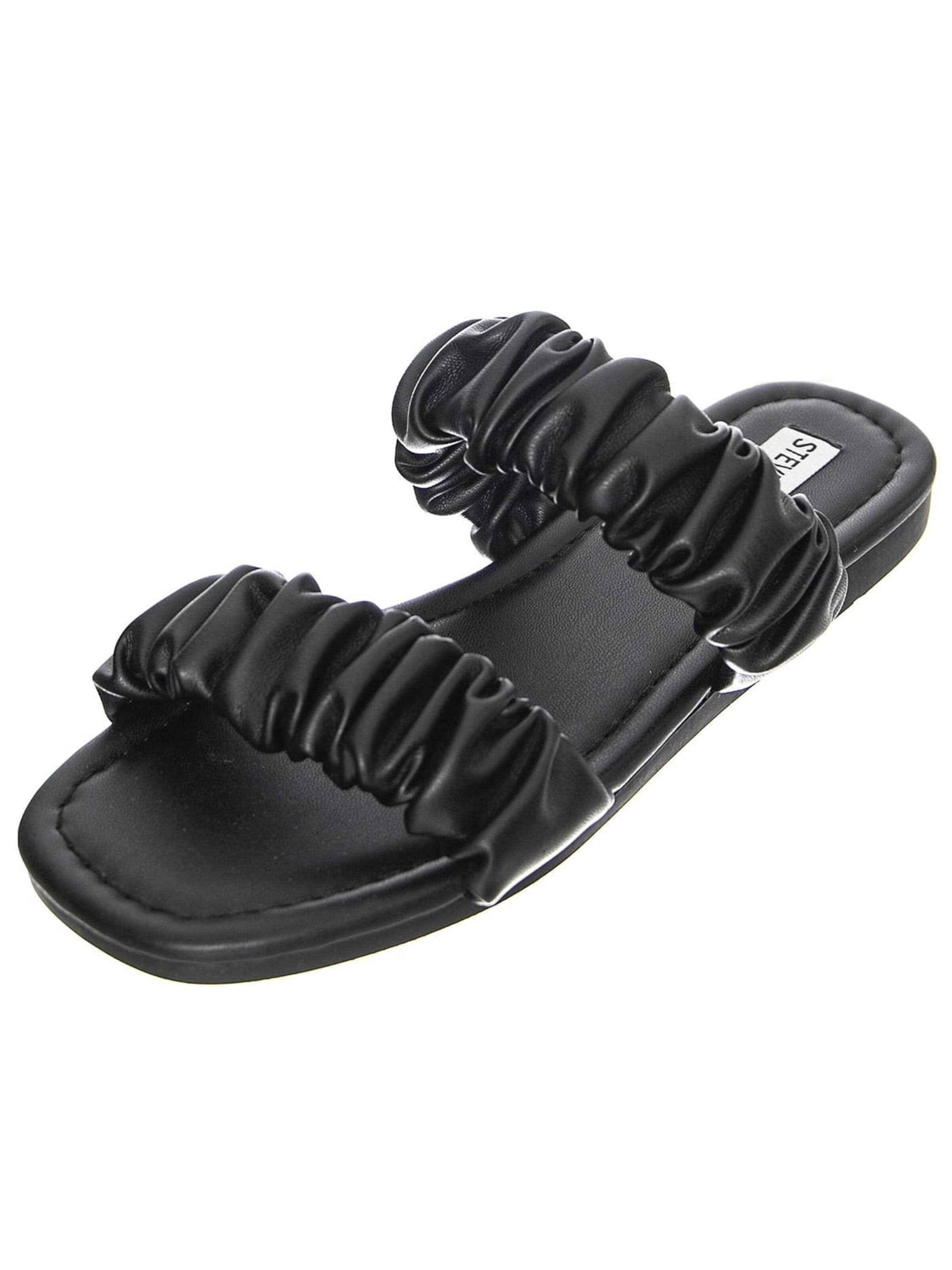 STEVE MADDEN Klapki 'W' Abloom Black Sandals' w kolorze czarny: przód