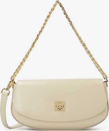 Kazar Schultertasche in Beige: Vorderseite