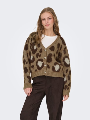 ONLY Gebreid vest 'Edelie' in Bruin: voorkant