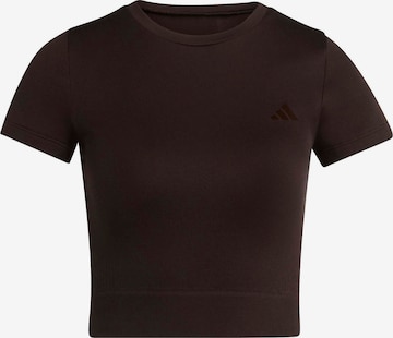 T-shirt fonctionnel 'Essentials' ADIDAS PERFORMANCE en marron : devant