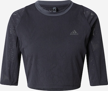 juoda ADIDAS SPORTSWEAR Sportiniai marškinėliai 'Run Fast Lace ': priekis