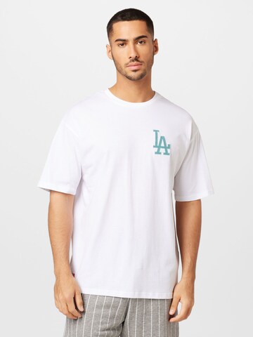 Tricou 'Los Angeles Dodgers' de la NEW ERA pe alb: față
