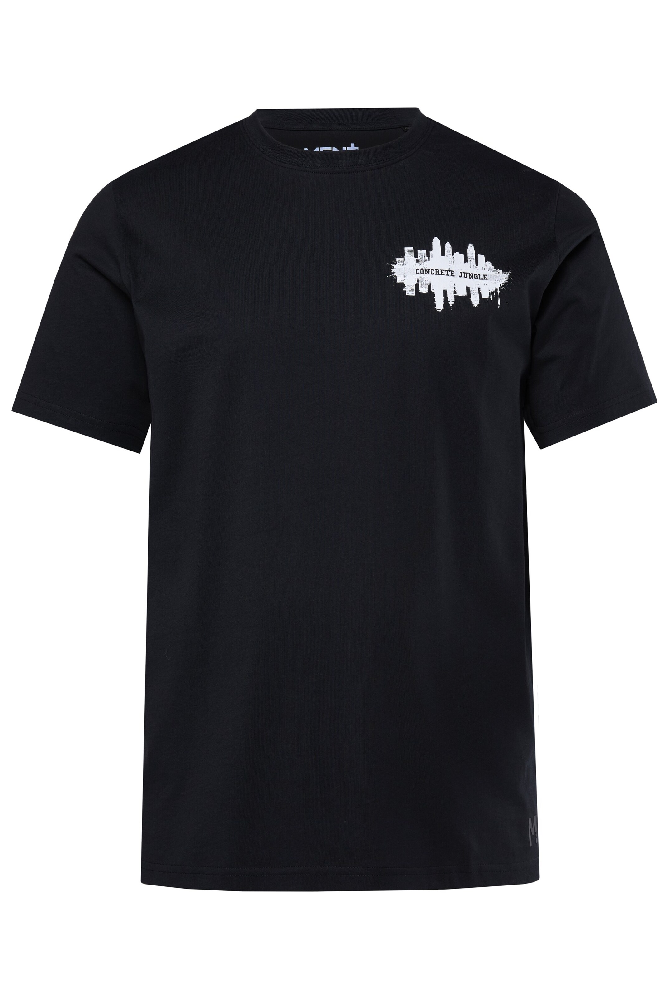 Men Plus Shirt in Black: front