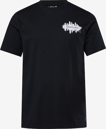 Men Plus Shirt in Black: front