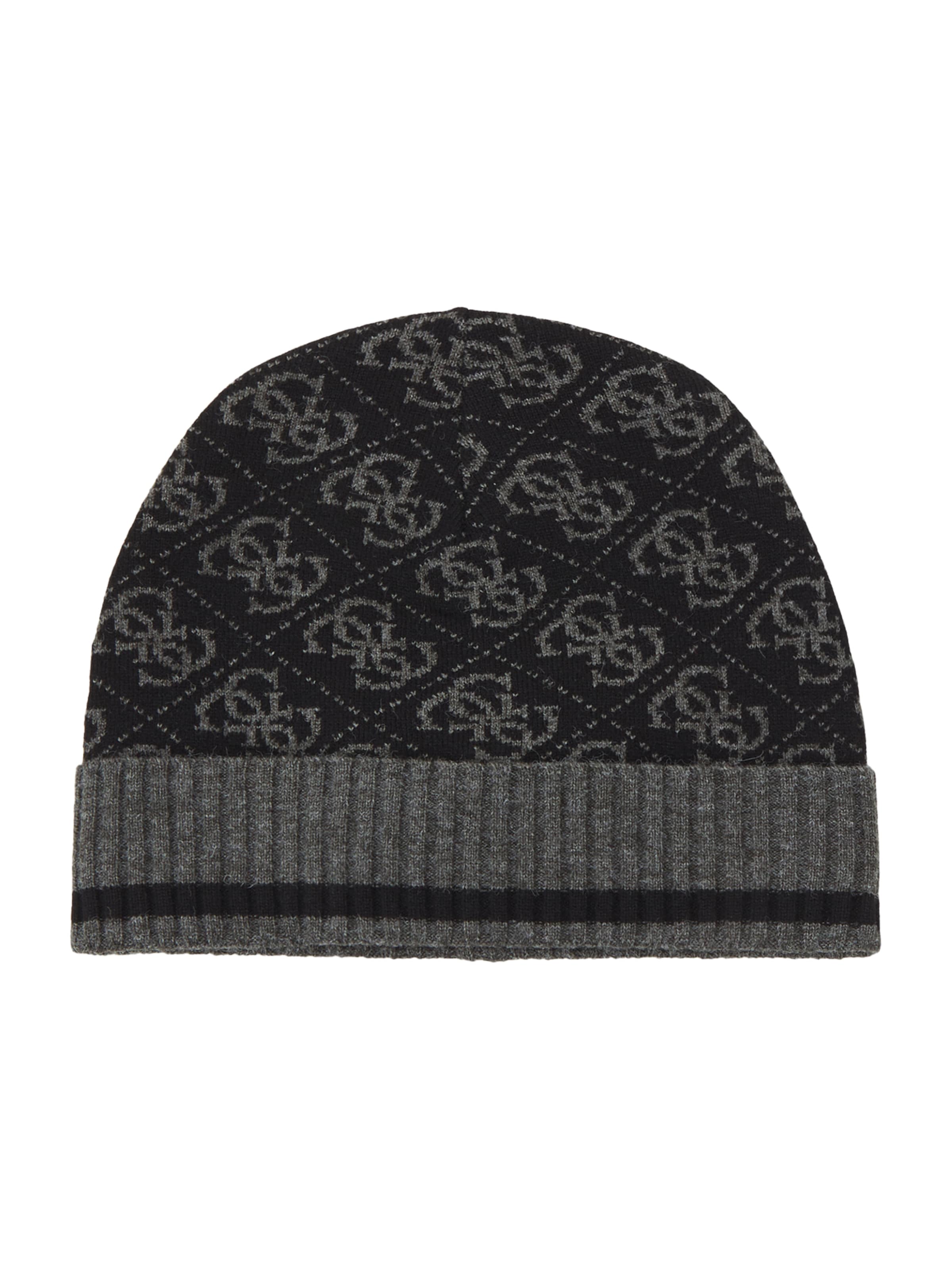 GUESS Pipo 'MILANO KNIT BEANIE' värissä meleerattu harmaa / musta, Tuotenäkymä