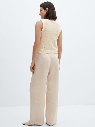 MANGO Gebreide top 'BALI' in Beige