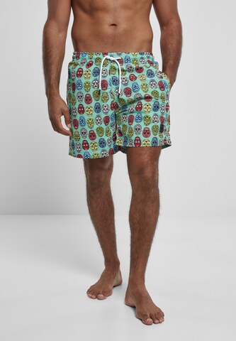 Urban Classics Zwemshorts in Blauw: voorkant