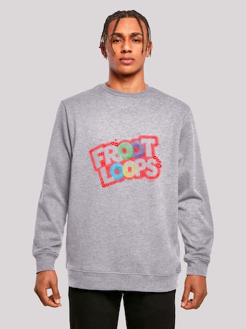 Sweat-shirt 'Kellogg's Froot Loops Breakfast Cereal Pop Art' F4NT4STIC en gris : devant