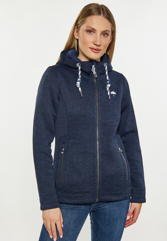 Schmuddelwedda Fleece jas in Blauw: voorkant