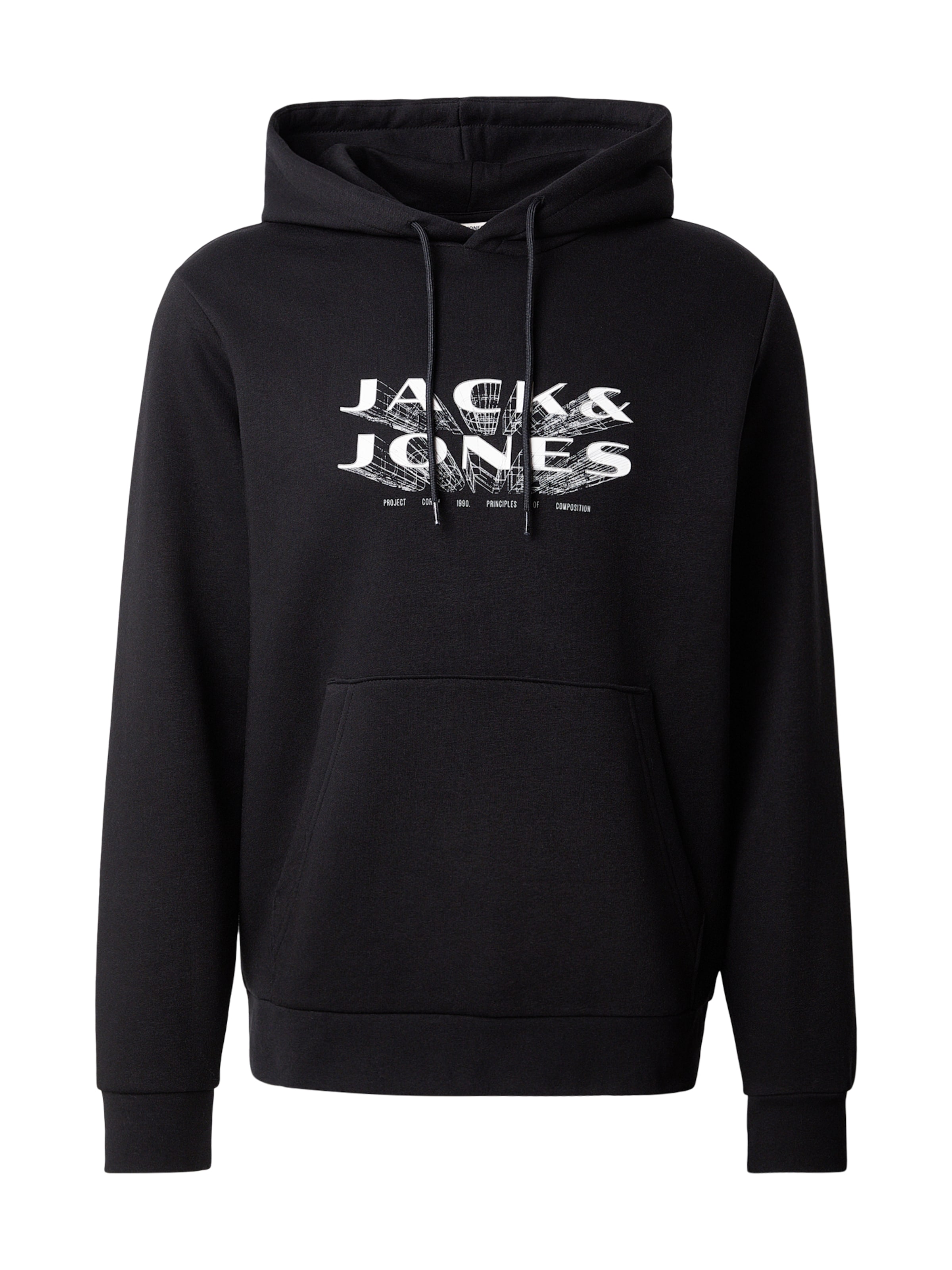 Felpa 'JCOFUSION' JACK & JONES di colore nero / bianco, Visualizzazione prodotti