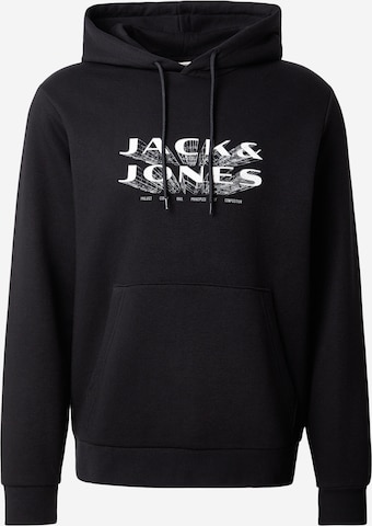 JACK & JONES Collegepaita 'JCOFUSION' värissä musta: etupuoli