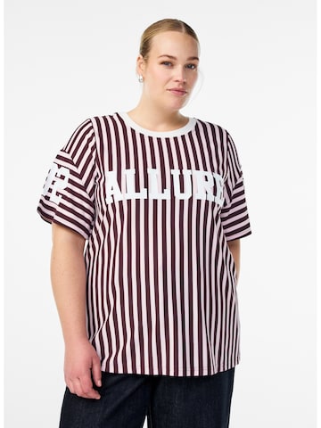 Zizzi Shirt 'Falka' in Rood: voorkant